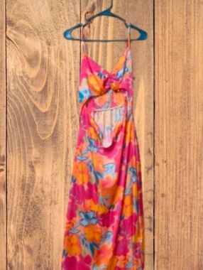 Cupshe Pink and Peach Floral Summer Dress